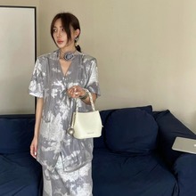 高级感荔枝纹水桶包包女2024新款韩版手工编织手提包单肩斜挎小包