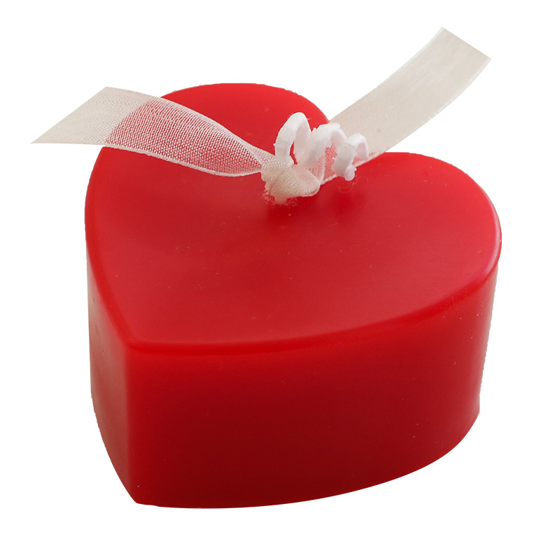 Love Candle Wholesale Wedding Confession Birthday Fragrance Valentine's Day Valentine's Day Gift Red Heart-Shaped Aromatherapy Candle