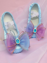 蓝色舞蹈鞋女软底儿童古典中国芭蕾舞专用女童跳舞鞋练功猫爪8037