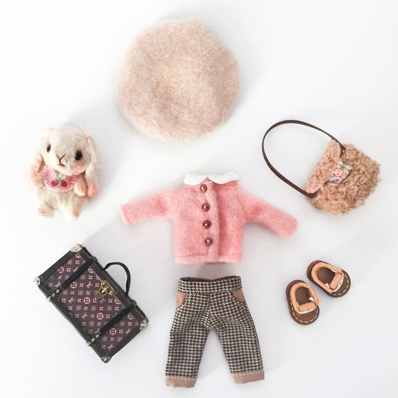 ob11素体娃衣 软陶泥娃娃衣服 12分bjd手办 蛋蛋 gsc手办可穿毛衣