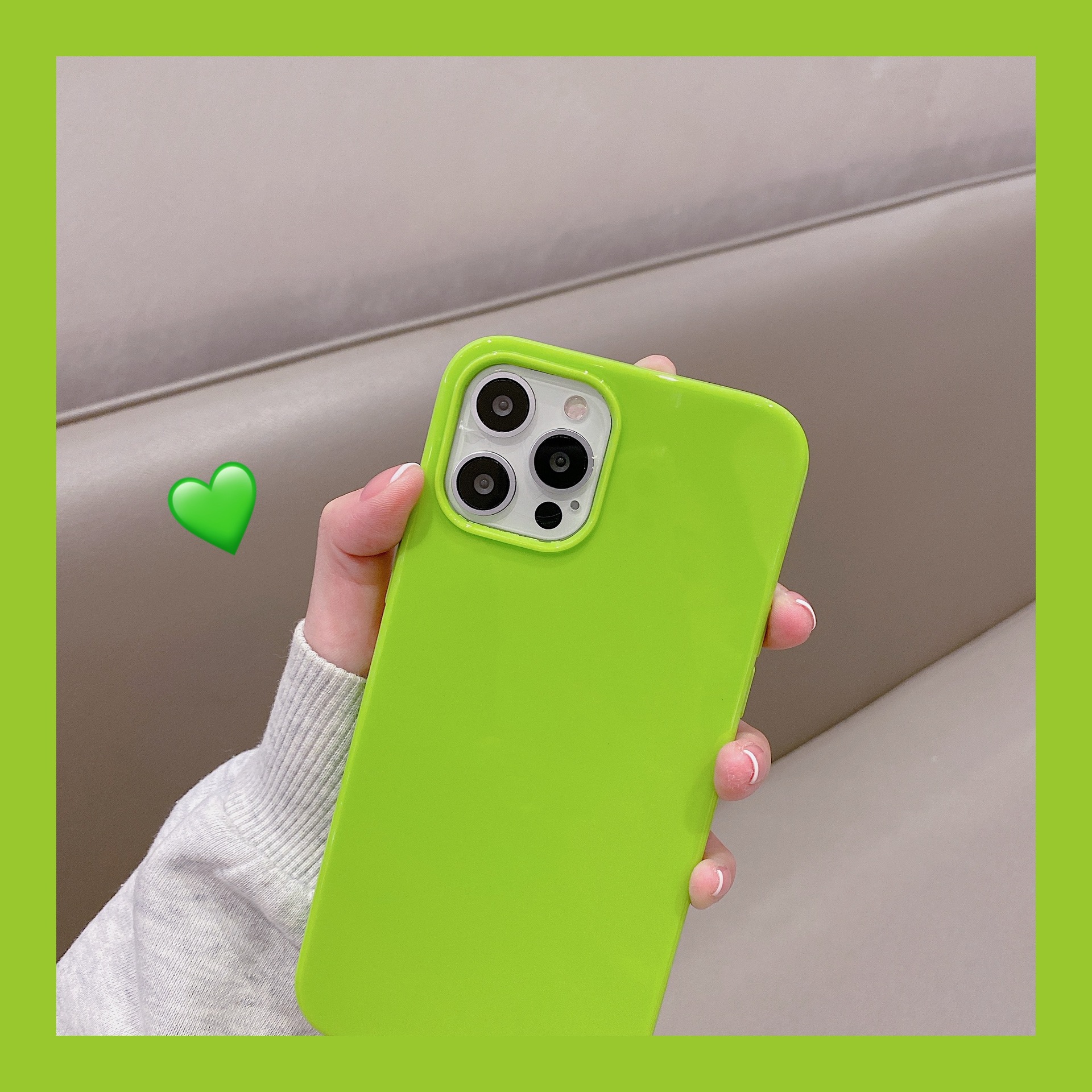 适用iphone12果冻荧光色手机壳苹果11华为糖果色素材1.5mm保护套