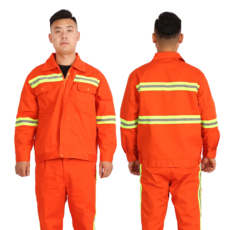 定制环卫工作服套装长袖公路养护道路施工清洁反光条工装环卫衣服