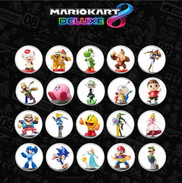 马里奥赛车8 amiibo全套20张 服装解锁道具