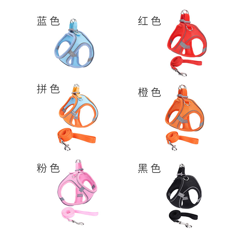 Vest-Style Cat Pulling Rope Dog Rope Chest Strap Reflective Cat Rope Pet Supplies Wholesale