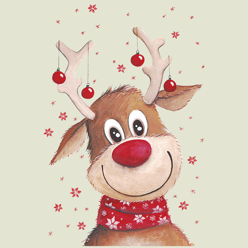 圣诞节烫画现货卡通麋鹿印花图热转印胶片高弹热烫贴柯氏烫画定制