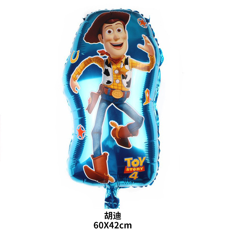 Toy Story Basguang Year Aluminum Film Balloon Cartoon Theme Birthday Hudi Aluminum Film Balloon Party Decoration