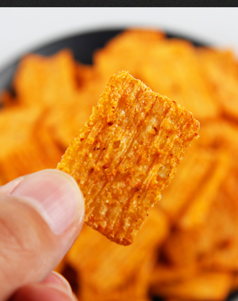 嵩山平底锅巴120g防弹锅巴麻辣小龙虾味袋装怀旧膨化零食小吃网红