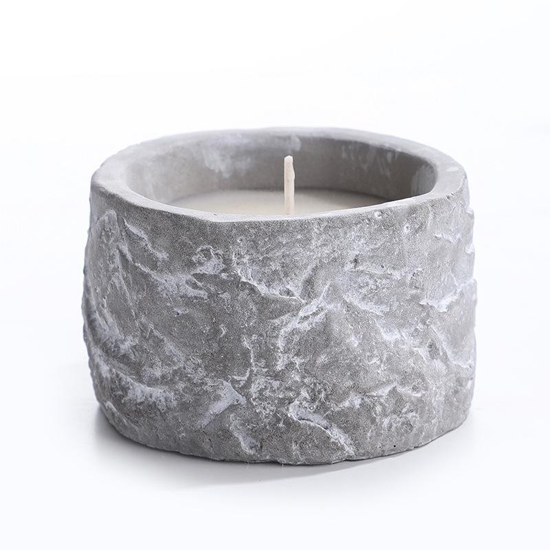 Factory Cross-Border Cement Candlestick Decoration Creative Art Crafts Home Retro Nordic Aromatherapy Candle Cup