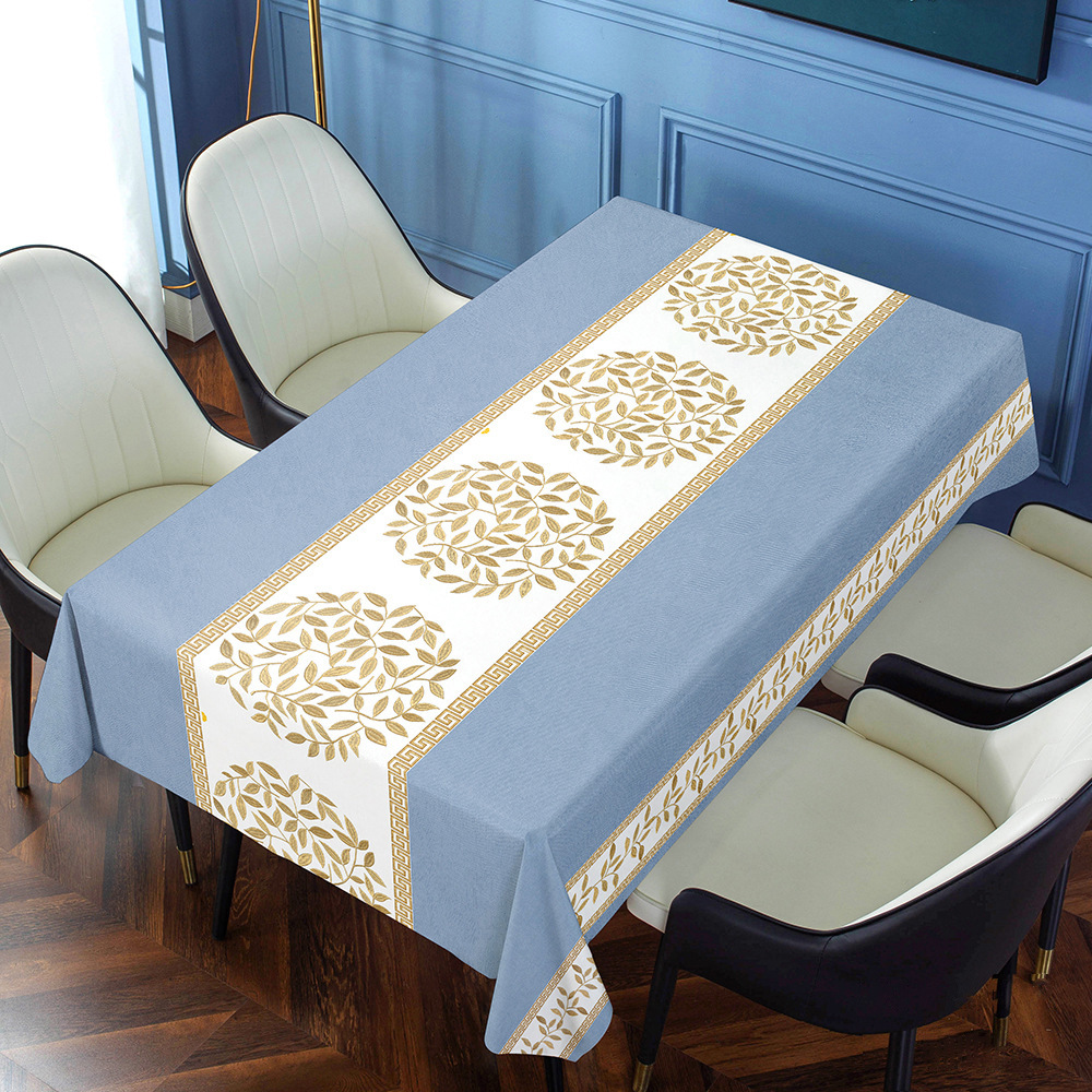 Non-Slip Light Luxury High-Grade Pvc Waterproof Oil-Proof Ins Style Rectangular Coffee Table Cloth Table Cloth Home Wholesale