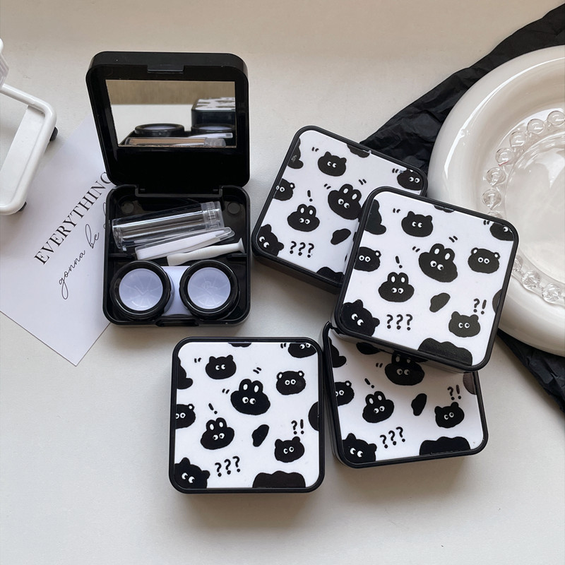 ins小众简约感隐形眼镜盒女可爱小巧便携美瞳近视伴侣盒as769