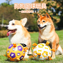 狗狗户外互动足球玩具宠物狗训练玩具球磨牙耐咬发声循环充气现货
