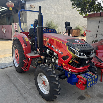 可悬挂碎草机还田机农用常力504拖拉机 前装载铲后挖机四驱拖拉机