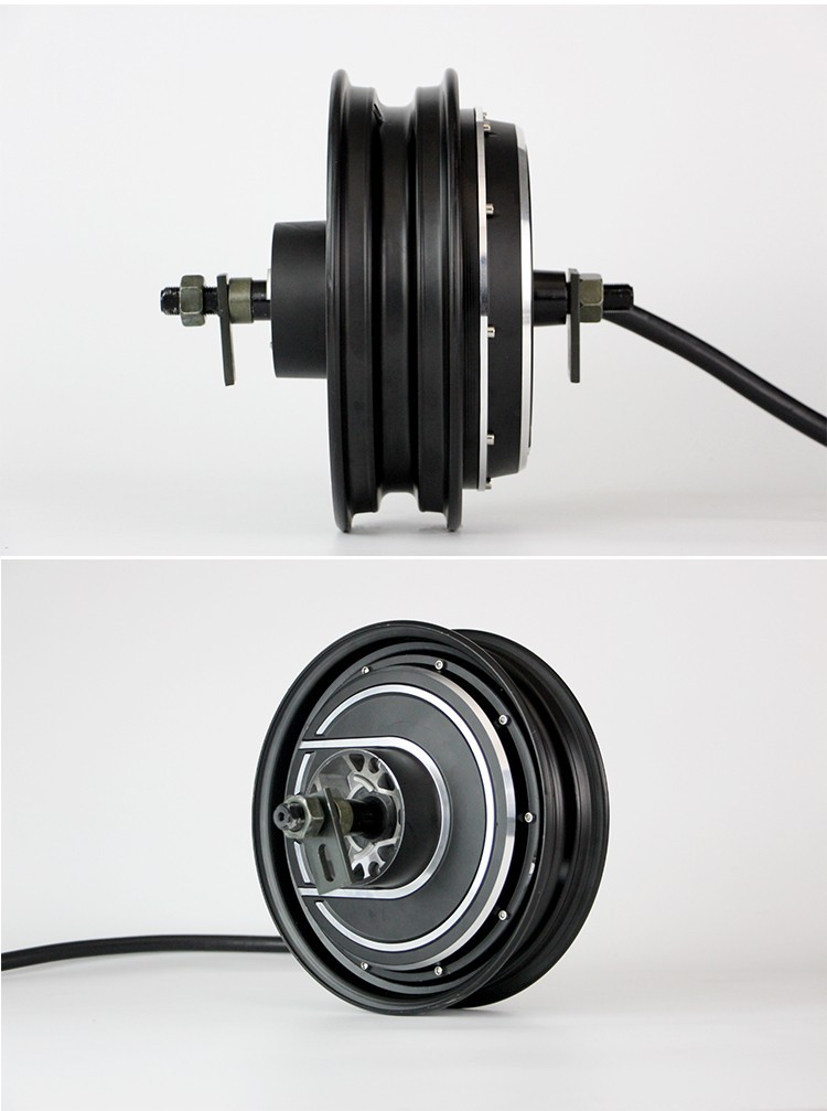 全顺三代瓦片省电增强版电机10寸2500w3500w高速60v72伏电摩后轮