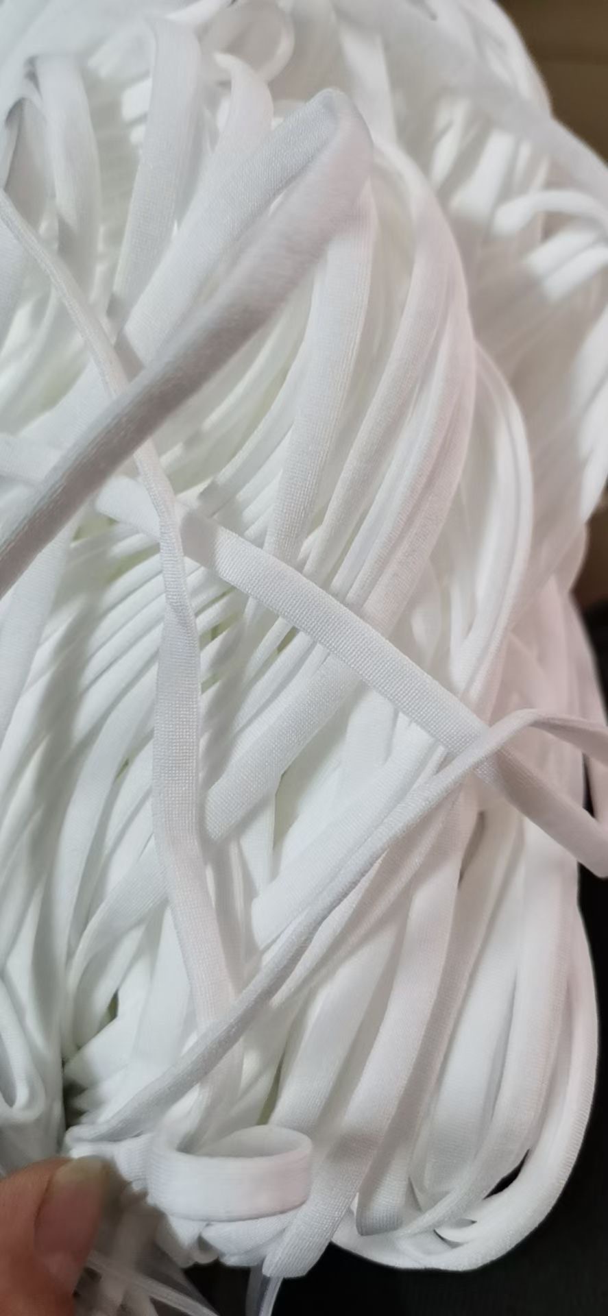 一次性平面口罩 日韩绒面口罩耳绳带 成人儿童泡泡纱耳绳 6mm耳带