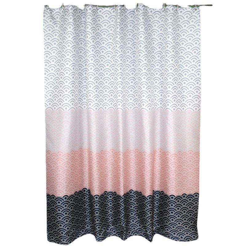 Factory Direct Supply Home Shower Curtain New Wifi Pattern Thickened Waterproof Polyester Fabrics Shower Curtain Cloth Wholesale