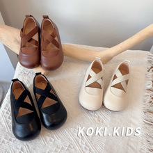可吉童鞋韩版复古1-3-6岁女童皮鞋春季儿童公主芭蕾舞鞋宝宝鞋子