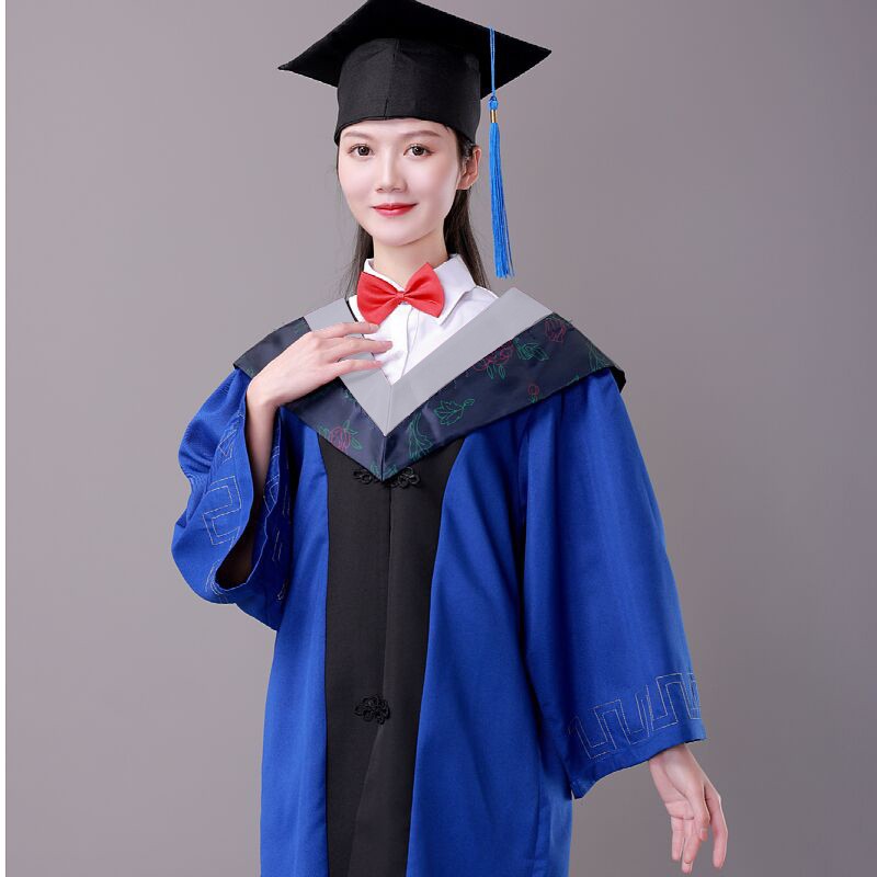 硕士服校服礼服理科文科工科硕士学位服大学生毕业照学士服硕士帽