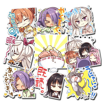 柚子社合集系列贴纸星光咖啡馆与死神之蝶天使纷扰 ins二次元贴纸