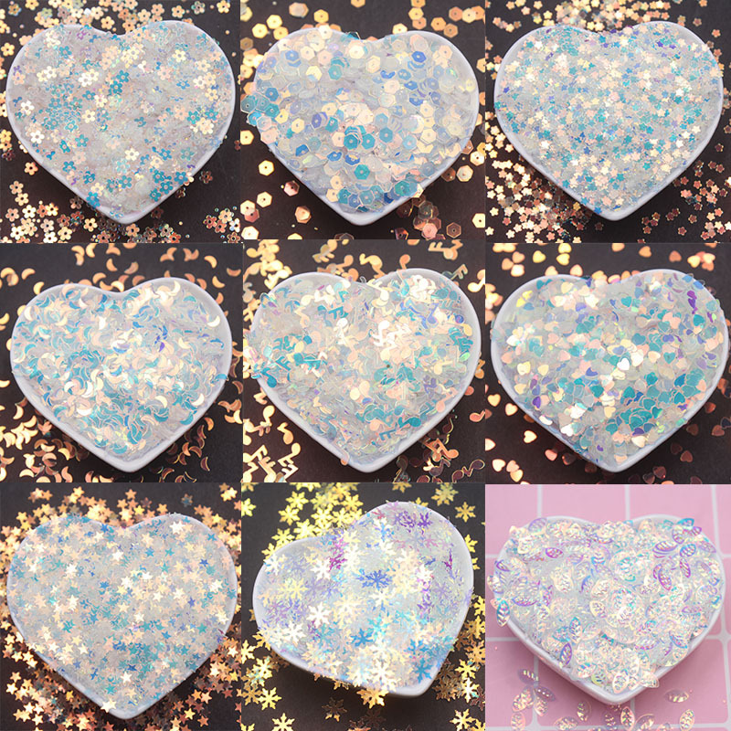 透明金光片五角星桃心亮片高闪珠片diy手工美甲贴片服饰辅料亮片
