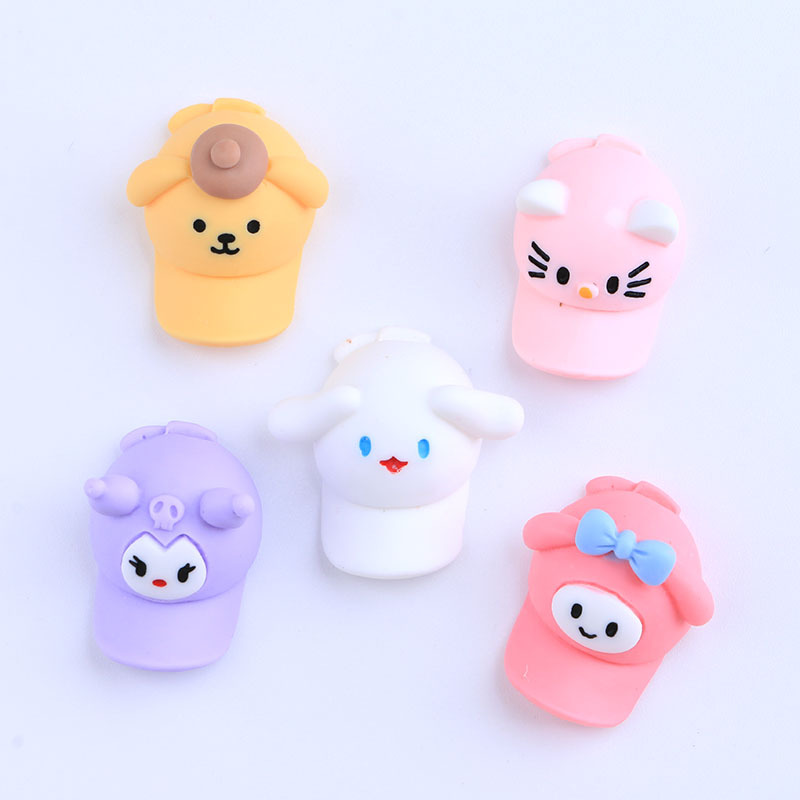 Cartoon Cute New Small Hat New Children's Fun Cream Glue DIY Homemade Phone Case Fruit Clip Head Rope Refridgerator Magnets