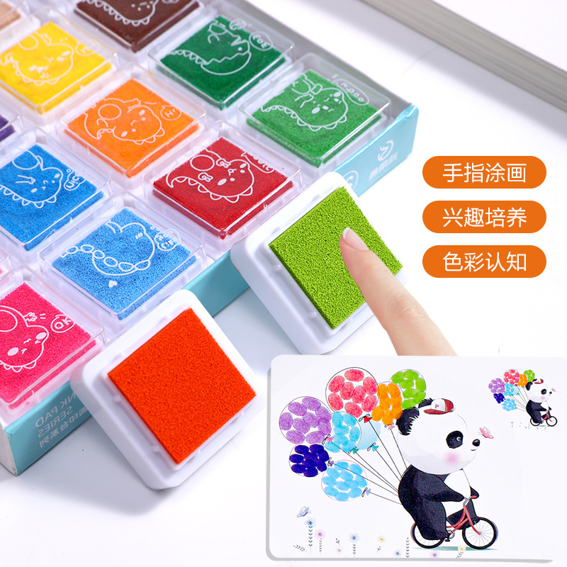 Duoduo Rabbit Children Graffiti Finger Painting Card Kindergarten Stamp Pad Inkpad Creative Painting Fun Coloring Painting Finger Printing Painting