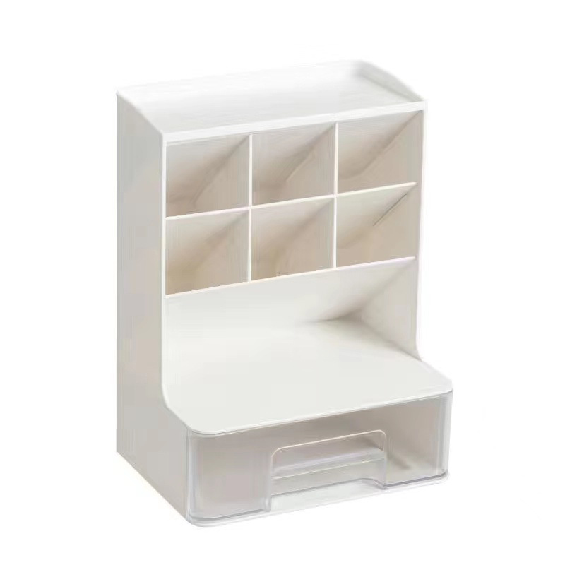 Spot Multi-Functional Pen Holder Office Stationery Storage Box Student Drawer-Type Oblique Insert Pen Holder Desktop Pen Container Storage Box