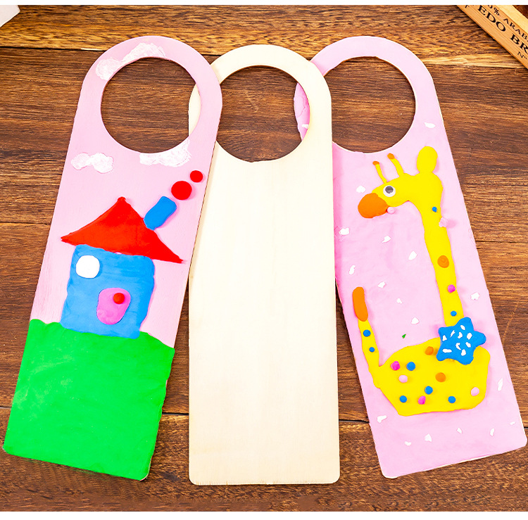 中国风木质门挂 幼儿园教室走廊diy指示牌儿童手工黏土制作材料