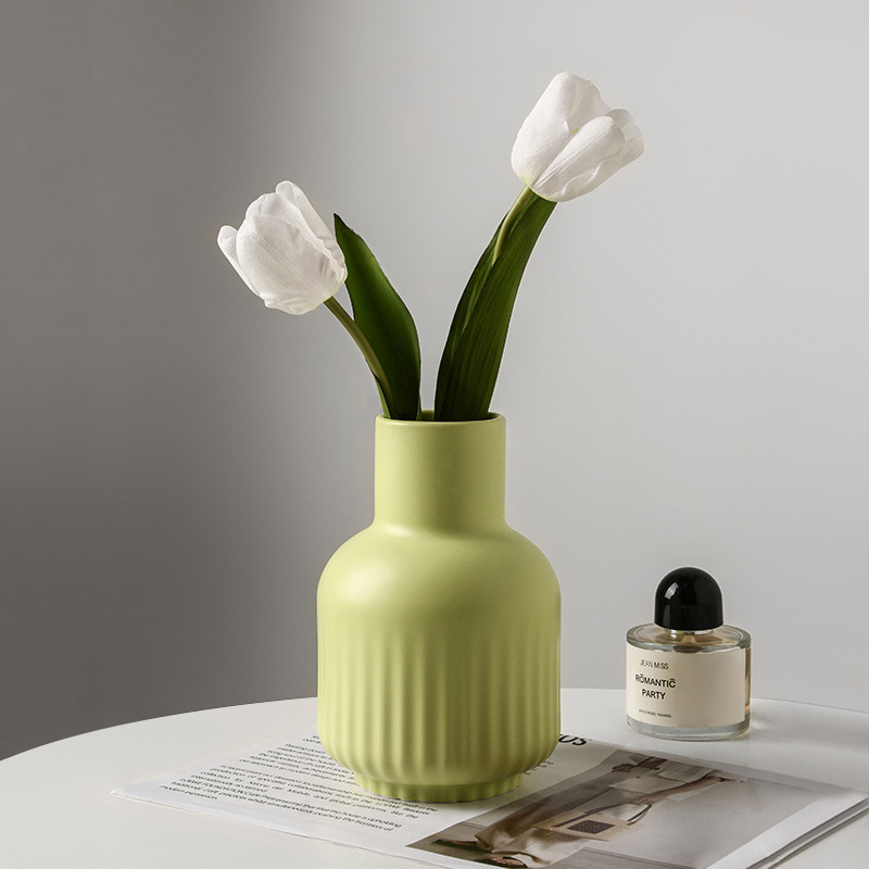 Cross-Border Ceramic Vase Wholesale Simple Hydroponic Flower Pot Home Hotel Decoration Decoration Crafts Customized Processing