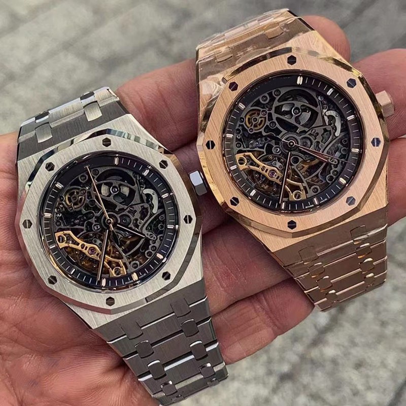 ap皇家橡树15407男士机械手表自动防水钢带高仿离岸男士表一件代