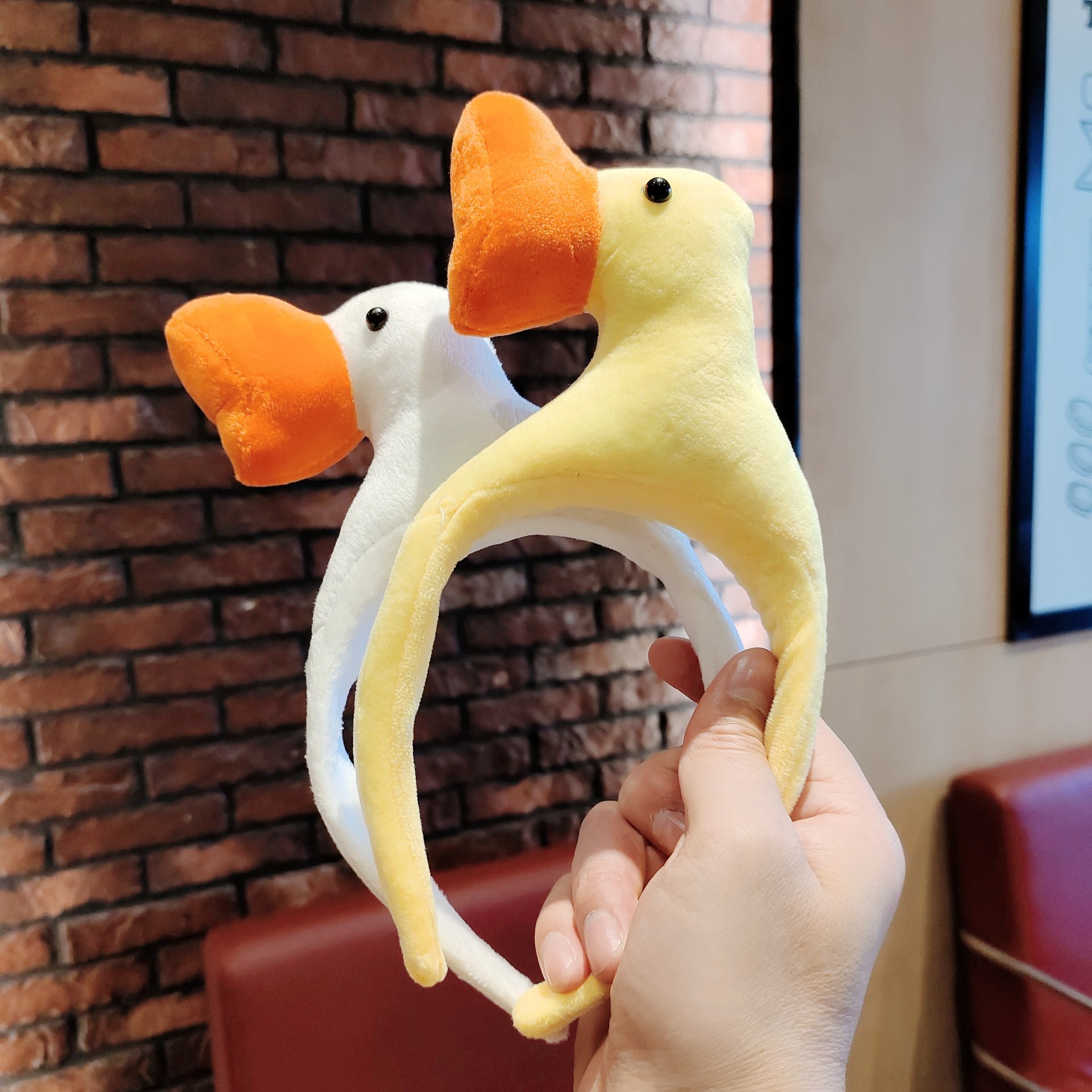 可爱拍照大鹅发箍女韩版洗脸儿童束发带卡通搞怪海绵头箍头饰包邮