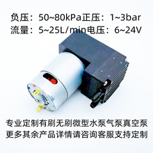 厂家直销微型真空泵12V24V50kPa~83kPa5~18L直流抽气负压吸气泵