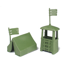 大号岗亭帐篷2件套儿童军事玩具哨塔模型沙盘场景配件厂家直供