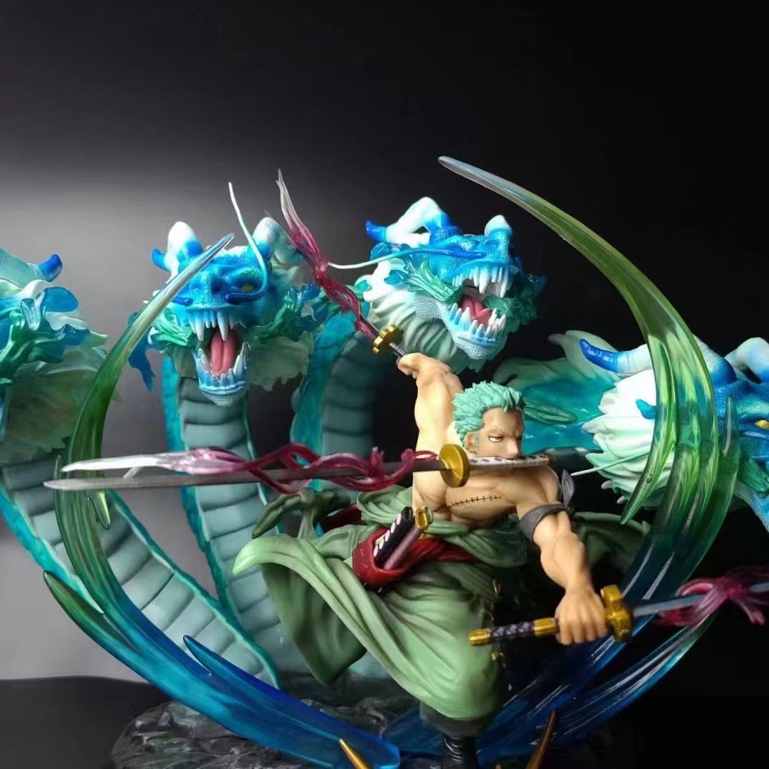 海贼王 大号战斗三千世界f4四条龙索隆三刀流特效 盒装手办模型