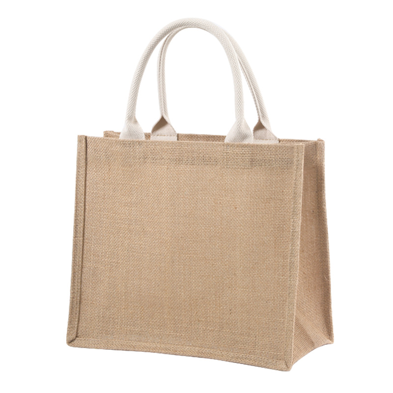 现货无印良品麻布袋diy亚麻改造muji黄麻袋a4手绘b5托特包手提袋