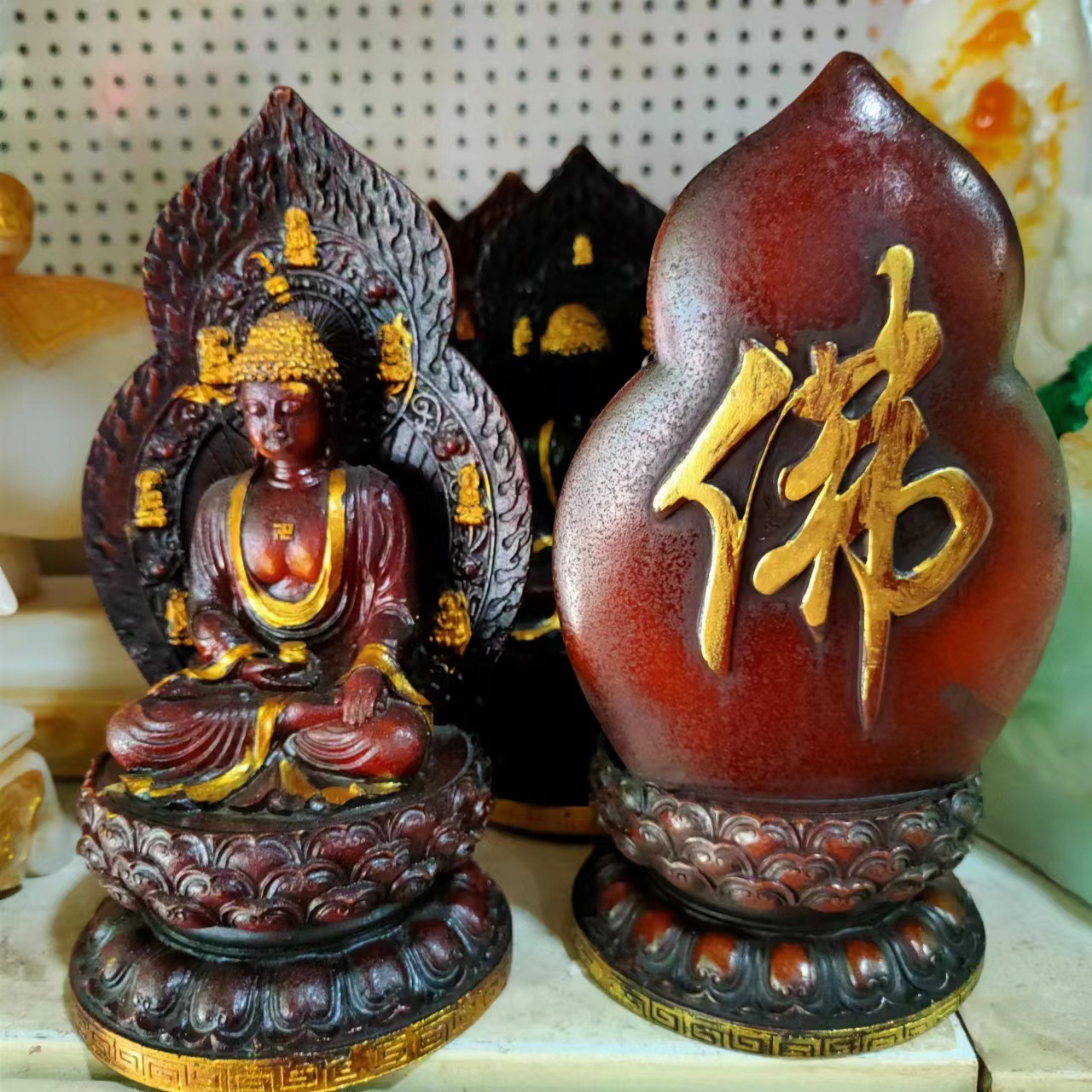 深坑包浆仿紫铜释迦摩尼 古董杂项仿紫铜释迦摩尼佛祖佛像小摆件