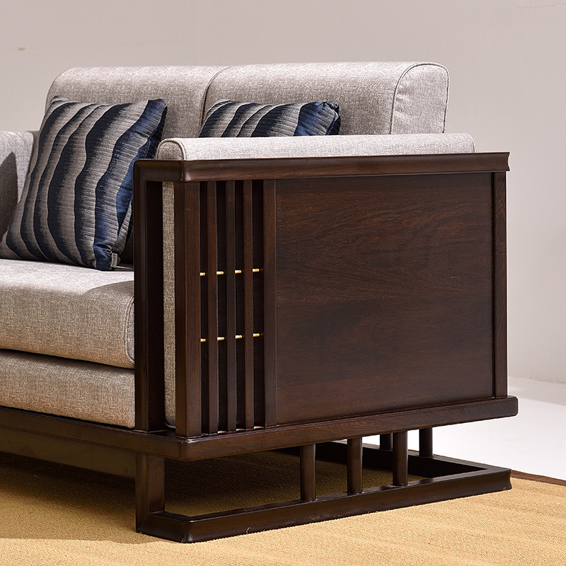 紫翔龙红木家具国标鸡翅木红木沙发组合新中式客厅实木家具沙发