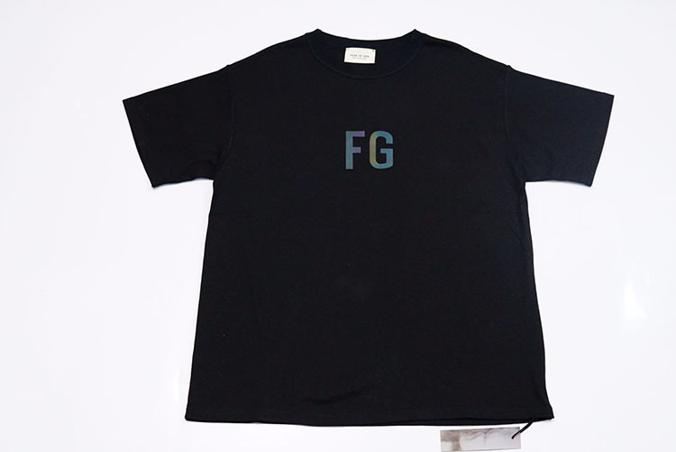 fear of god fog第六季主线镭射3m富贵fg短袖嘻哈宽松潮牌情侣潮