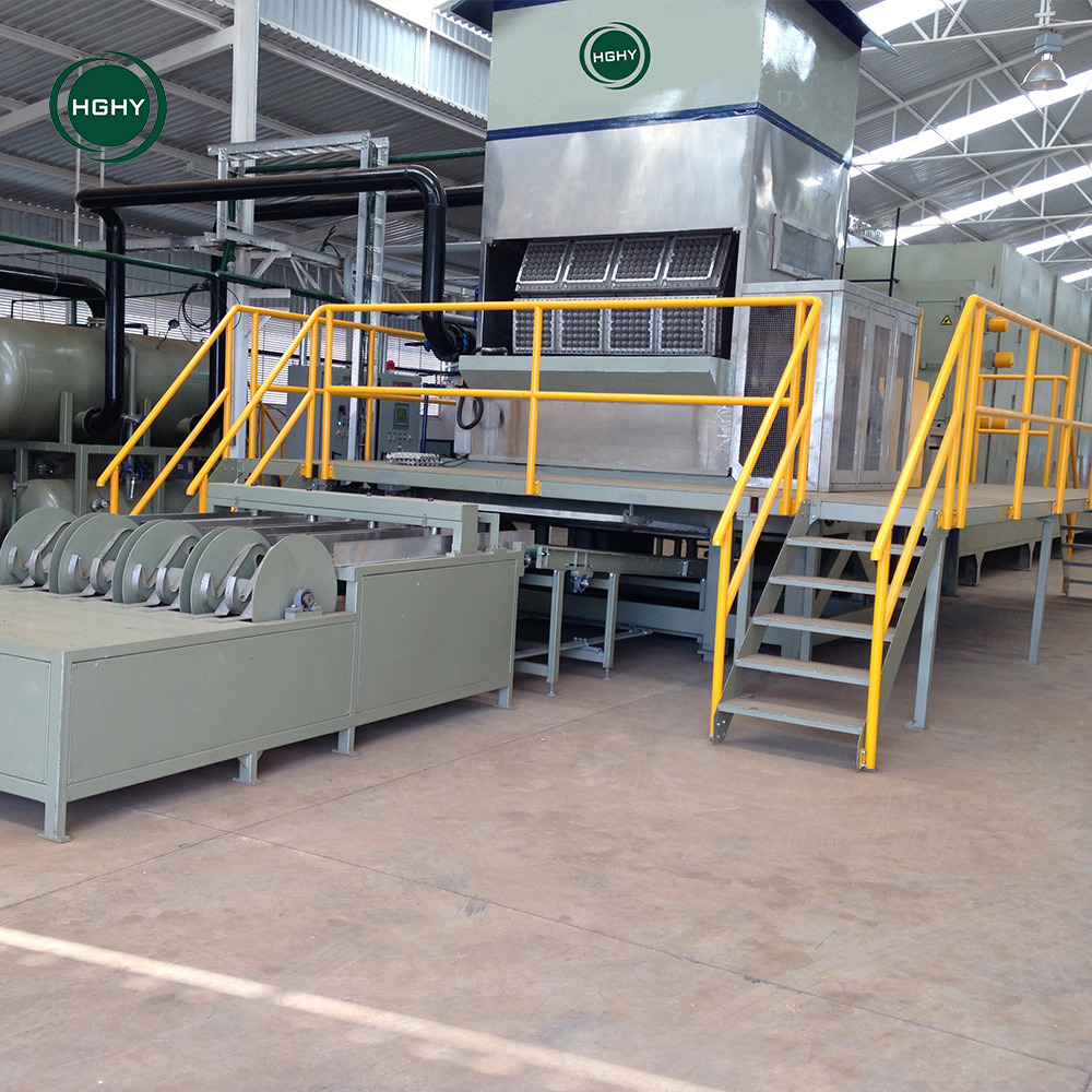 鸡蛋回收纸托机 废纸回收旧蛋托蛋盒机 全自动鸡蛋纸盒机 烘干线