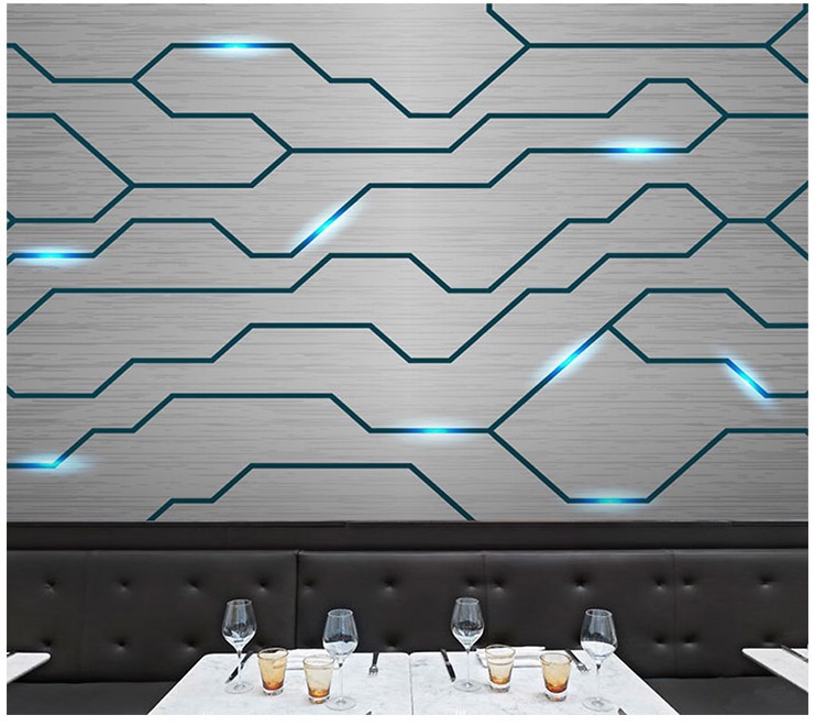 科技感3d立体背景墙纸网咖网吧电竞壁纸太空科幻主题ktv工装壁画