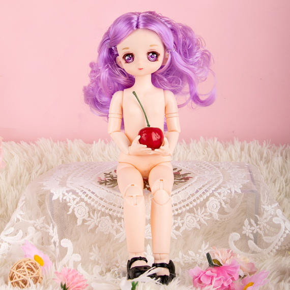 新款二次元漫画脸娃娃30cm 实体娃娃素体裸娃动漫手办bjd改妆换装