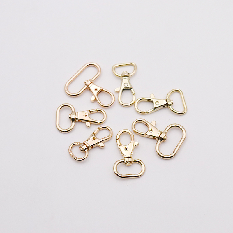 批发钥匙扣配件书包挂钩转勾锌合金钩扣可做颜色旋转挂钩五金转钩