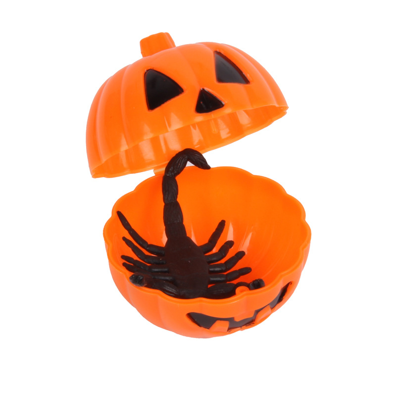 Cross-Border Hot Selling Open Cover Pumpkin Carnival Party Pumpkin Bucket Blind Box Capsule Toy Whole Bowl Halloween Pumpkin Shell Gift