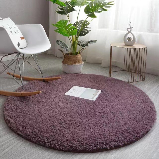 Round Floor Mat Computer Chair Cushion Hanging Basket Floor Mat Living Room Carpet Mirror Photography Sports Yoga Carpet Lint-Free