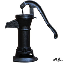 深水井泵摇水机手动手摇地下水泵压井头压水井方便省力加长老式