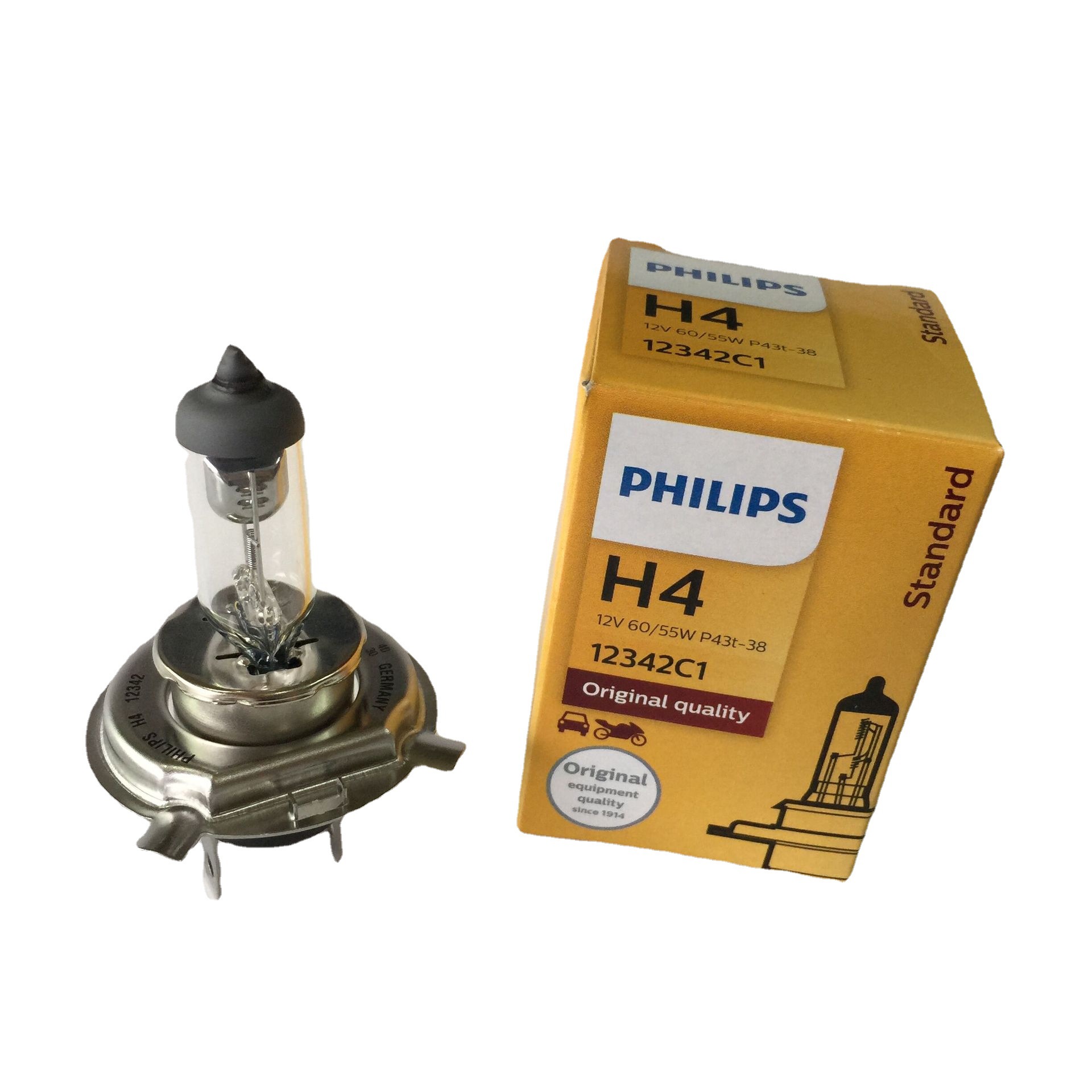 飞利浦汽车灯泡h4 12342 远光近光大灯雾灯前大灯卤素前照灯车灯
