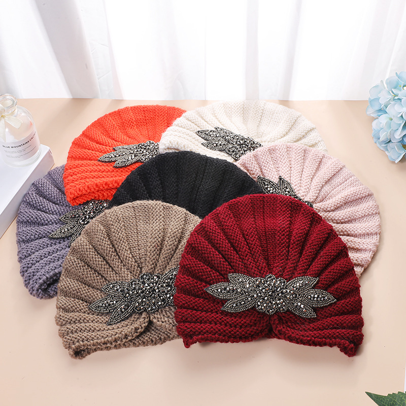 European and American Cashmere Cross Indian Hat Muslim Hat Wool Knitted Hat Pullover Bohemian Toe Cap