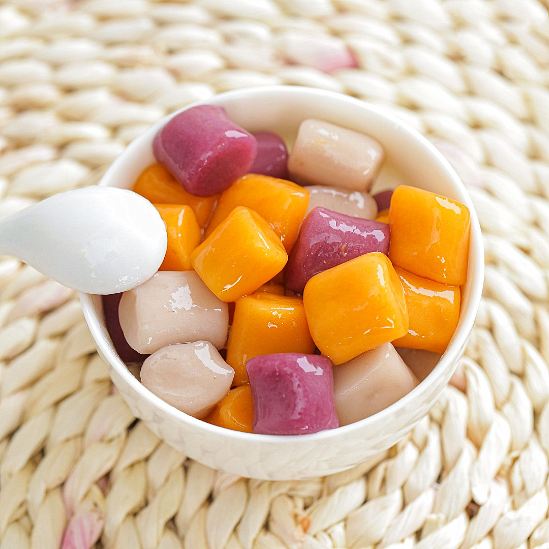 三色混合芋圆3袋*500g 芋头圆 地瓜圆 紫薯圆