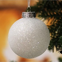 亚马逊圣诞球圣诞装饰品玻璃球圣诞圆形玻璃球圣诞挂饰玻璃球批发
