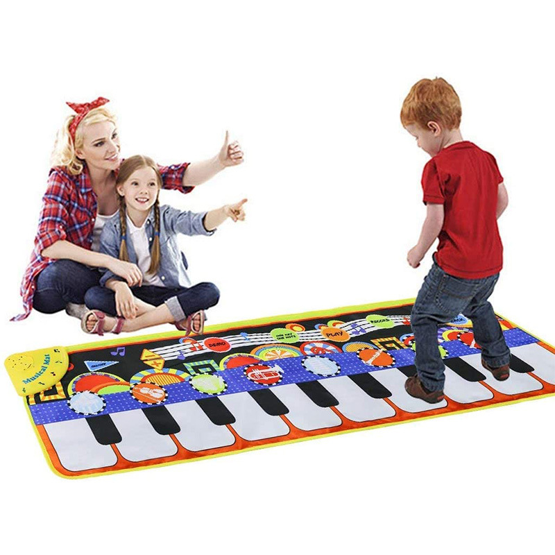 音乐乐器钢琴垫脚踏音乐毯婴儿早教玩具儿童爬行垫玩具亚马逊