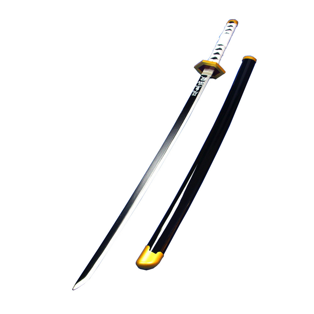 酷牛动漫 鬼灭之刃刀周边 竹刀身婧兔刀道具刀鞘日轮刀木刀未开刃